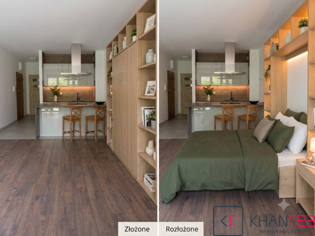 Studio 40m2 z garderobą i prywatnym ogródkiem